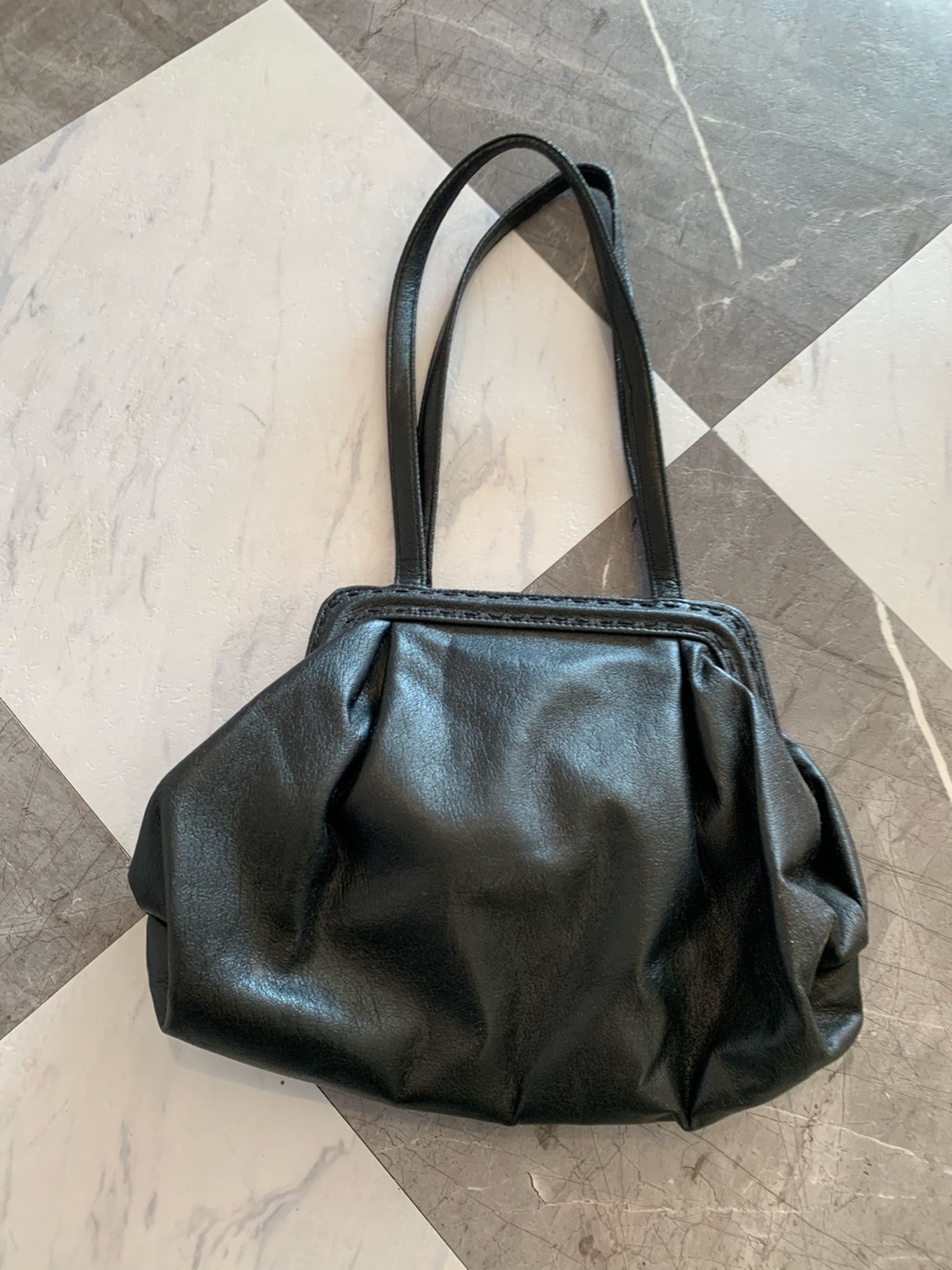 Express Black Faux Leather Shoulder Bag